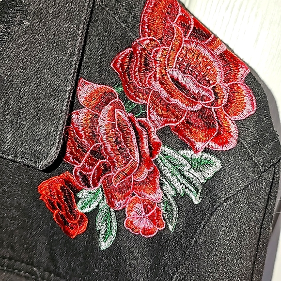 Denim Jean Jacket Black EUC 😍 - Picture 5 of 10